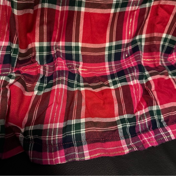 Crown & Ivy Red Black Plaid Holiday Event Pajamas PJs Size L - Picture 2 of 8